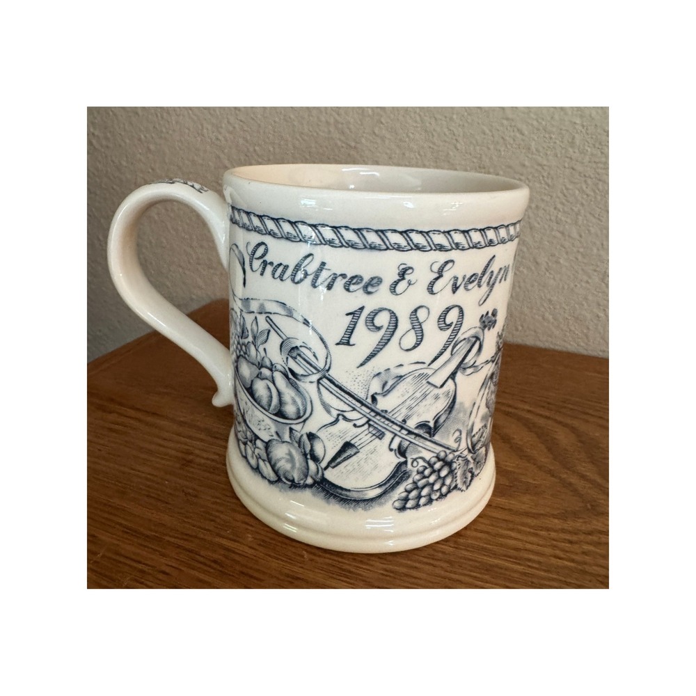 Crabtree & Evelyn Mug Blue Excellent 1989 Mason's Ironstone England collectible